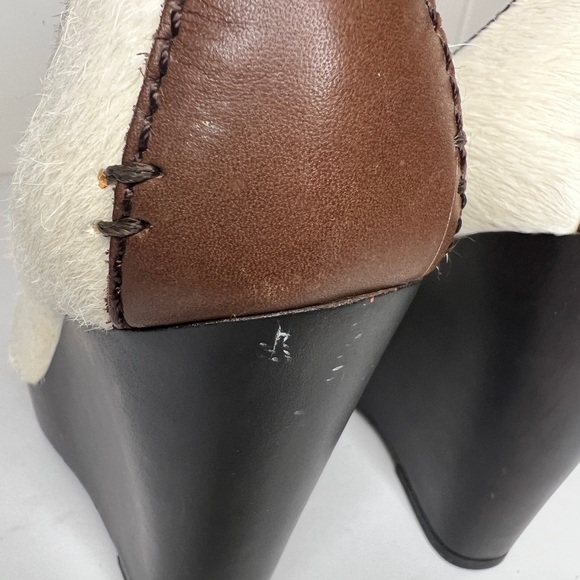 Calvin Klein Calf Hair And Leather Off White Heels US 7.5. READ DISCRIPTION - Picture 7 of 11